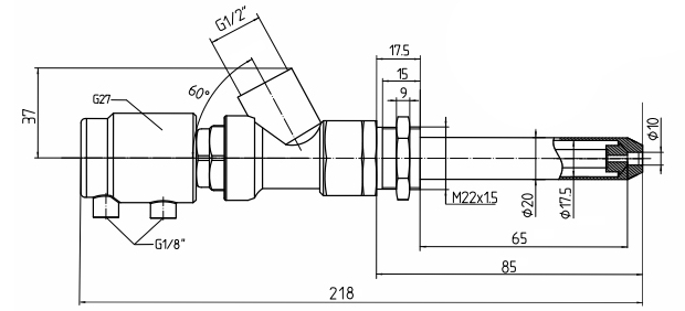 Pneumatic filling valve (short)