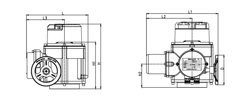 Quarter-Turn Motor Electric Actuator