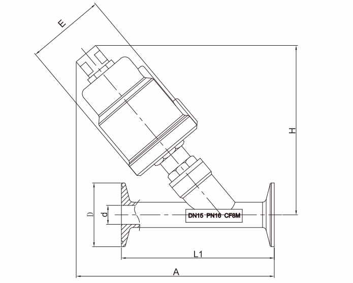 angle seat valve